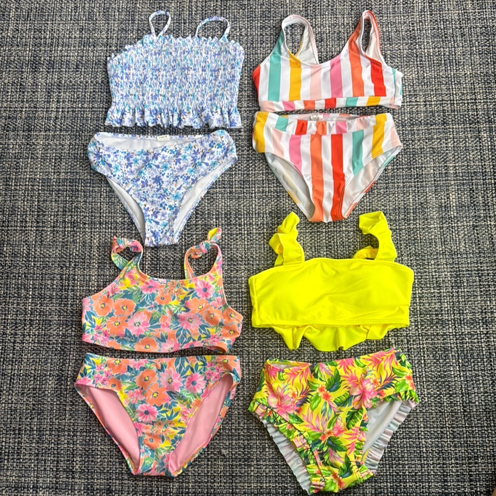 Colorful Girls Bikinis - 3 SHEIN / 1 Cat and Jack